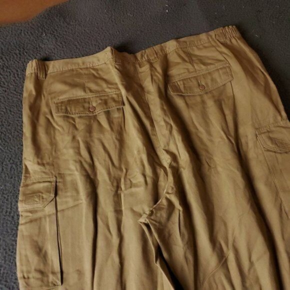 NEW Boulder Creek Trading Cargo Pants Big Tall Mens 54 38L Tan Chino Khaki Cott - Picture 7 of 7